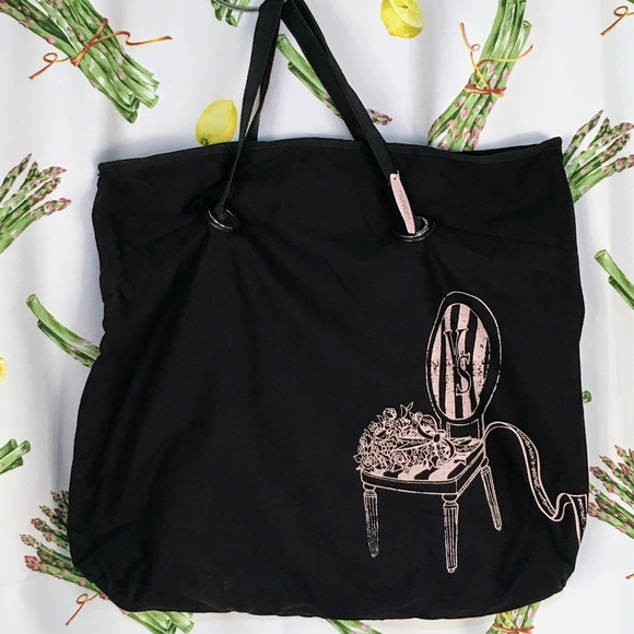 Victoria's Secret Handbags - NEW Victoria's Secret Black Vintage Chair Tote Bag